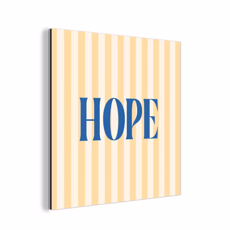 Blauw - Geel - Strepen - Hope aluminium wit klein -3d