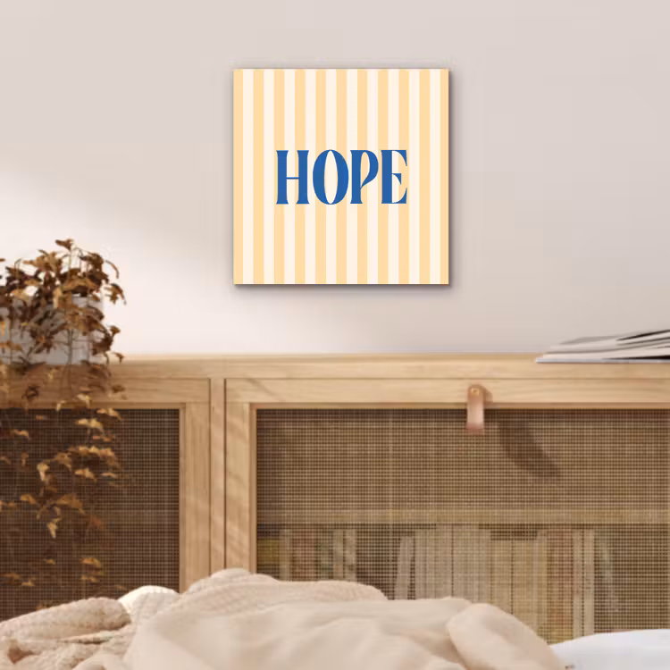 Blauw - Geel - Strepen - Hope aluminium wit klein -sfeer3