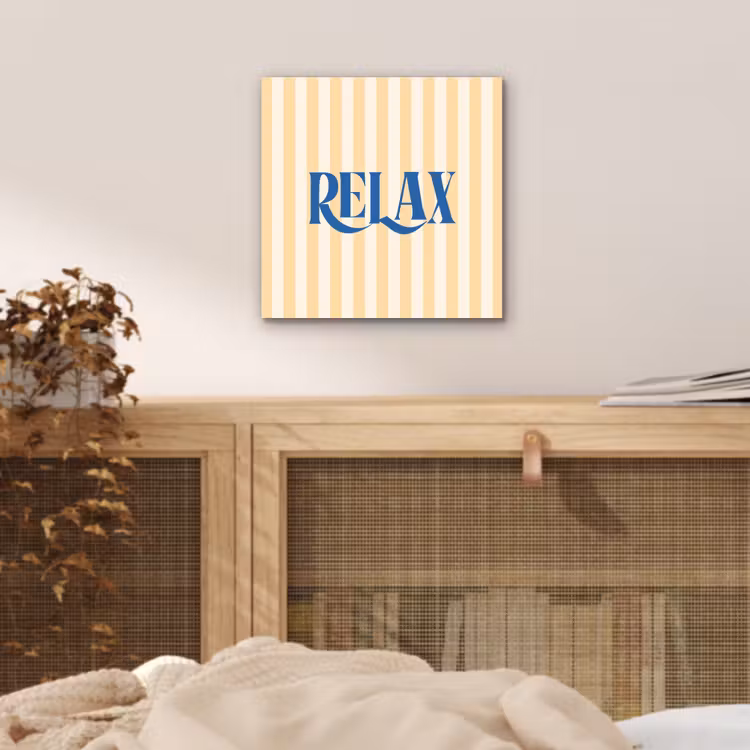 Blauw - Geel - Strepen - Relax aluminium wit klein -sfeer3
