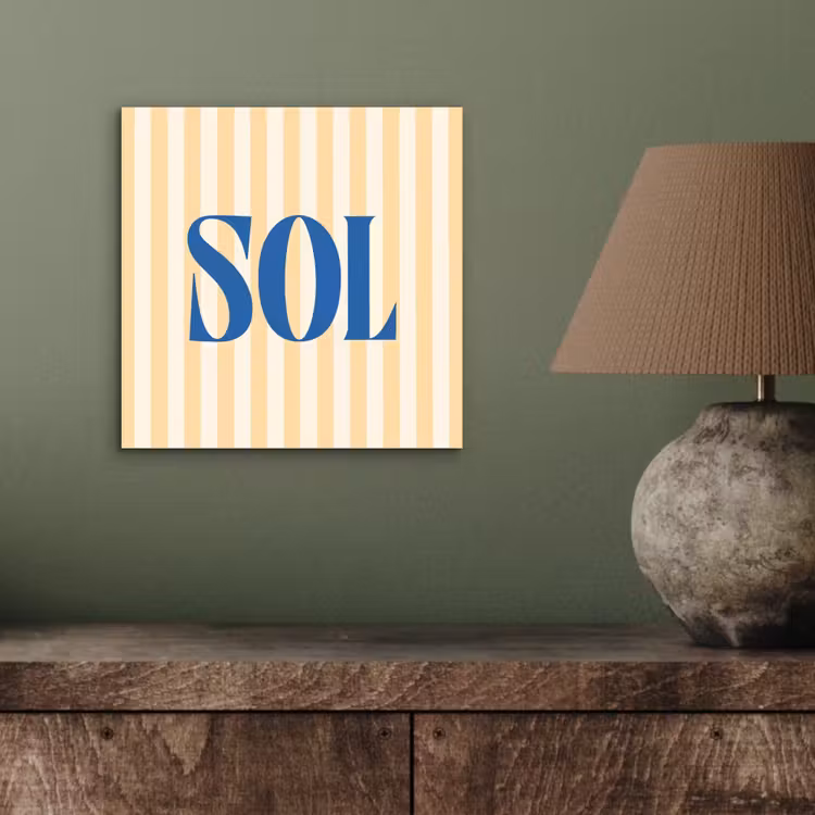 Blauw - Geel - Strepen - Sol aluminium wit klein -sfeer2