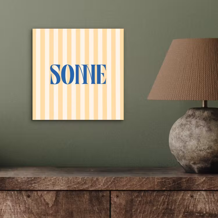 Blauw - Geel - Strepen - Sonne aluminium wit klein -sfeer2