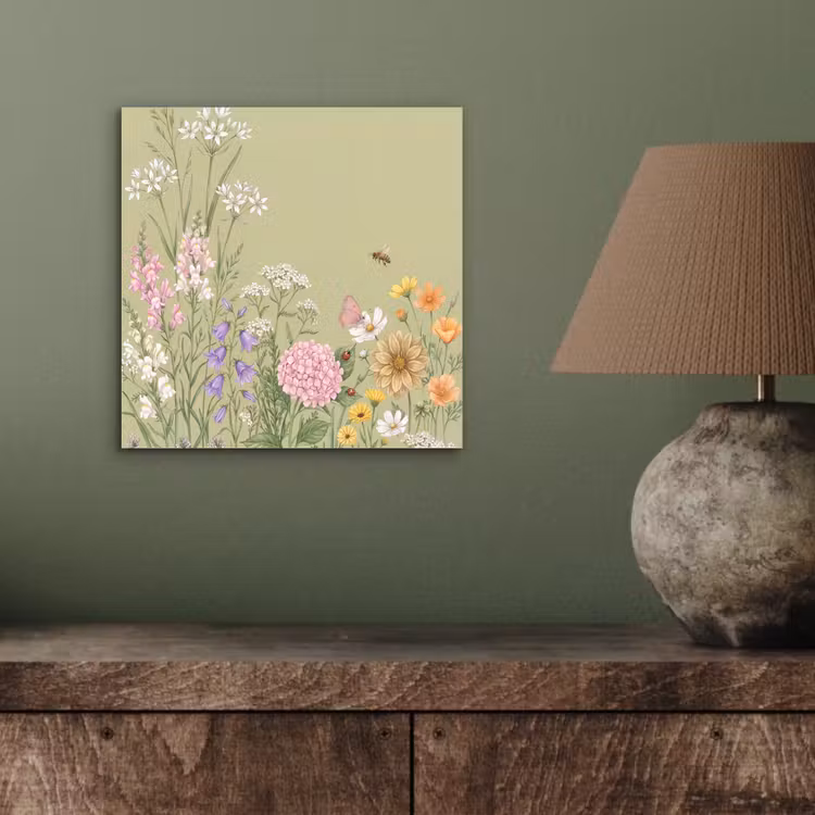 Botanisch - Bloemen - Kleurrijk aluminium wit klein -sfeer2