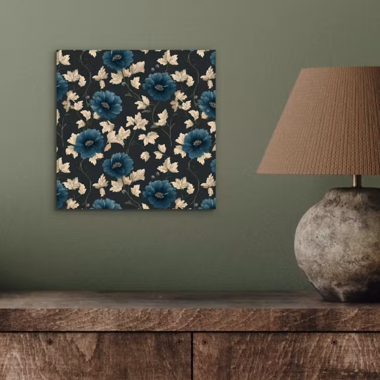 Botanisch - Bloemen - Blauw aluminium wit klein 46 -sfeer2