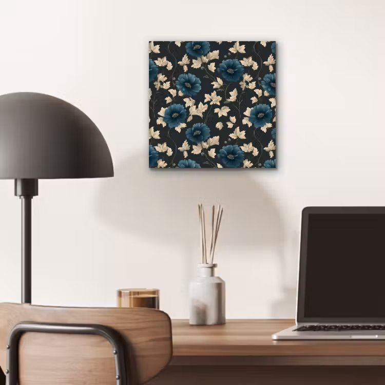 Botanisch - Bloemen - Blauw aluminium wit klein 46 -sfeer5