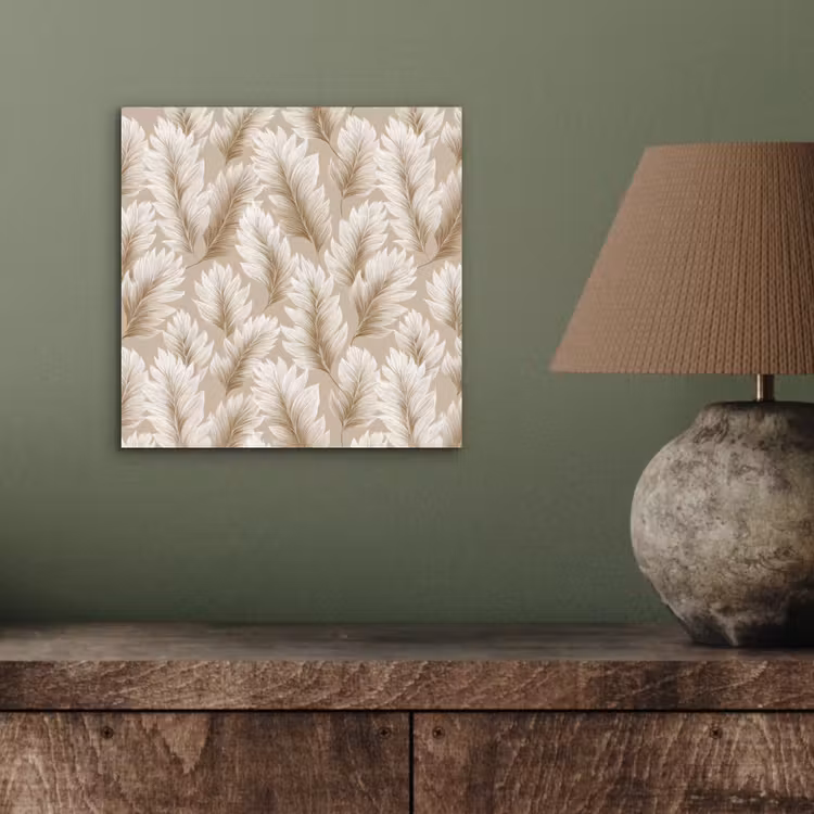 Botanisch - Patroon - Beige aluminium wit klein 46 -sfeer2