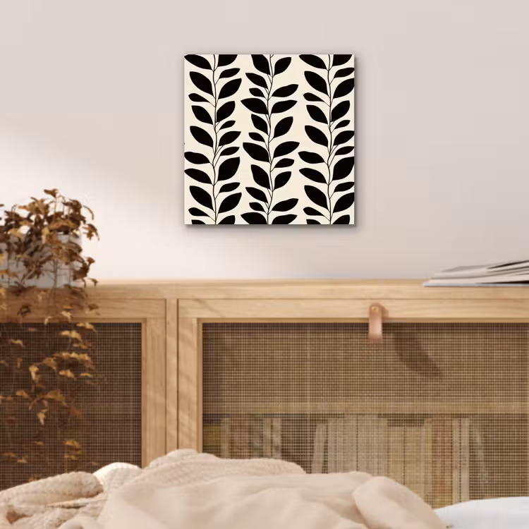 Botanisch - Dessin - Zwart - Beige aluminium wit klein 46 -sfeer3
