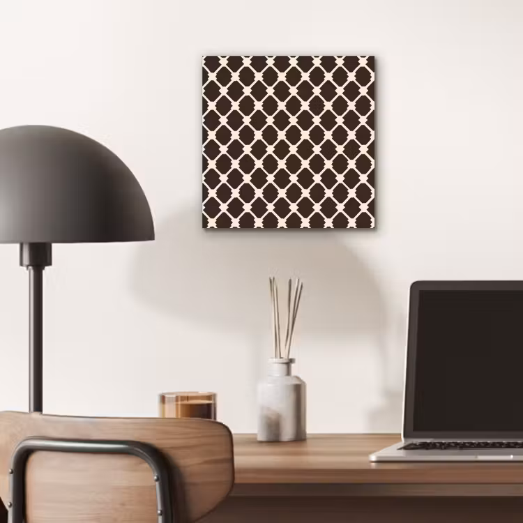Bruin - Ruitpatroon - Geometrisch aluminium wit klein 46 -sfeer5