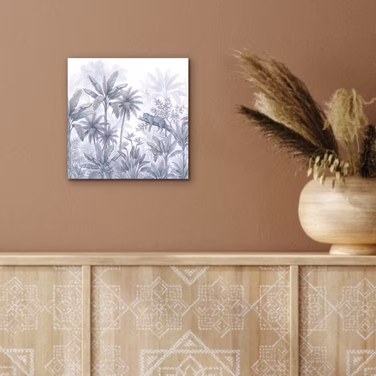 Kat - Tropisch bos - Modern - Grijs aluminium wit klein -sfeer4