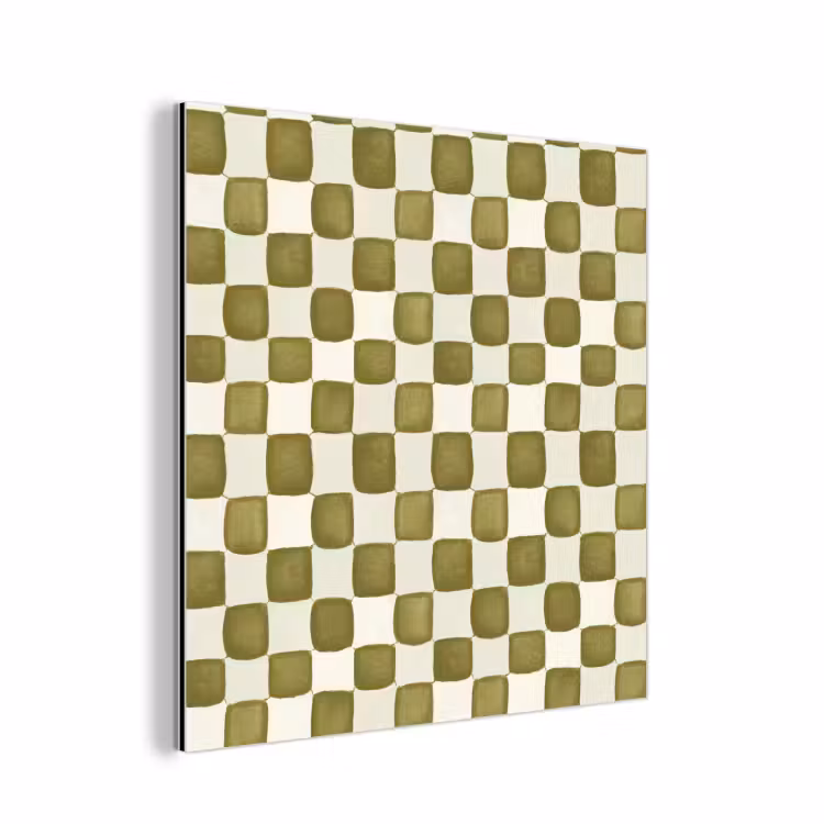Schaak - Patroon - Groen aluminium wit klein 46 -3d