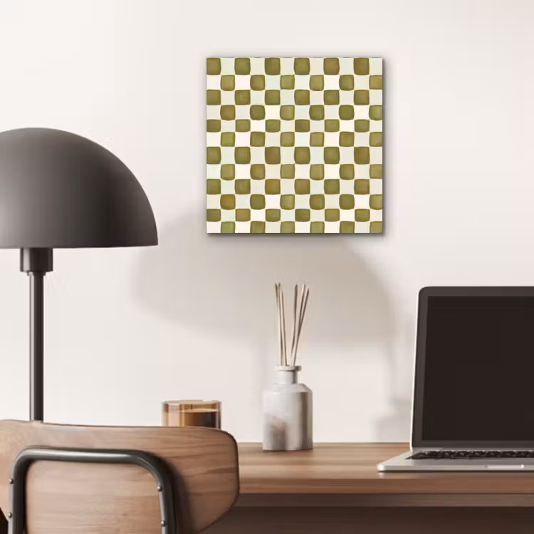 Schaak - Patroon - Groen aluminium wit klein 46 -sfeer5