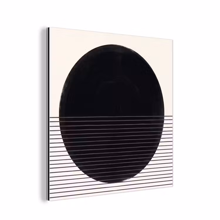 aluminium wall art - Circle - Lines - Abstract - Cirkel - Lijnen - Abstract aluminium wit klein