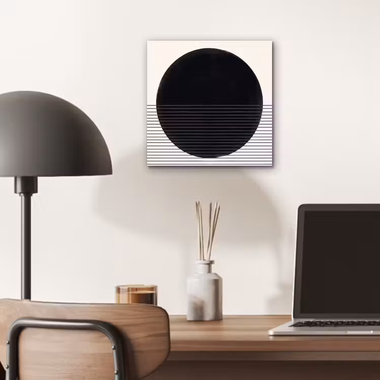 aluminium wall art - Circle - Lines - Abstract - Cirkel - Lijnen - Abstract aluminium wit klein