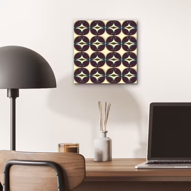 Cirkel - Retro - Kleurrijk aluminium wit klein 46 -sfeer5