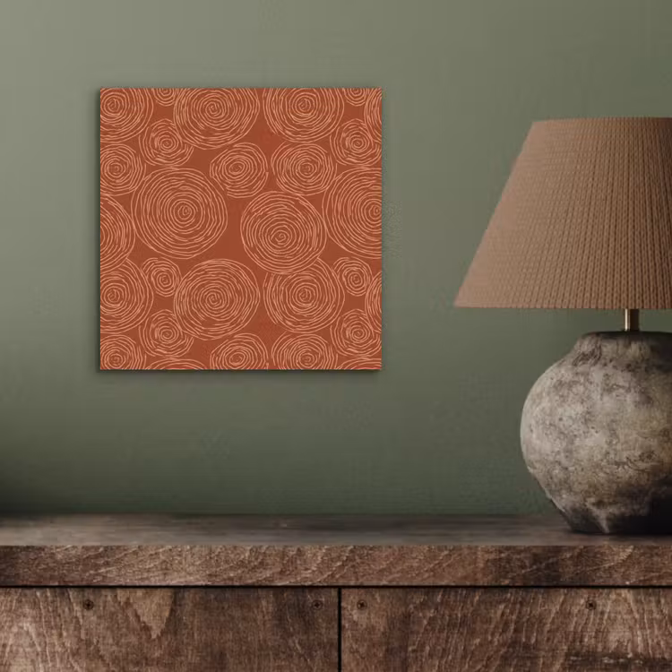 Cirkels - Abstract - Artistiek - Terracotta aluminium wit klein 46 -sfeer2