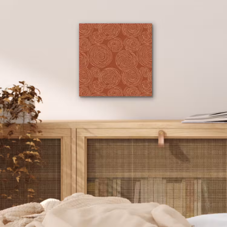 Cirkels - Abstract - Artistiek - Terracotta aluminium wit klein 46 -sfeer3