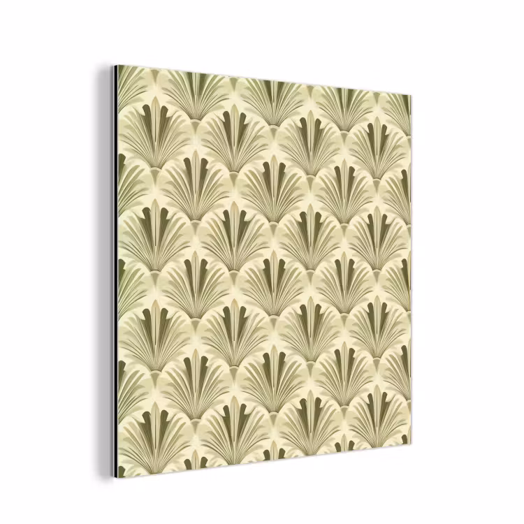 Klassiek - Waaier - Groen aluminium wit klein 46 -3d