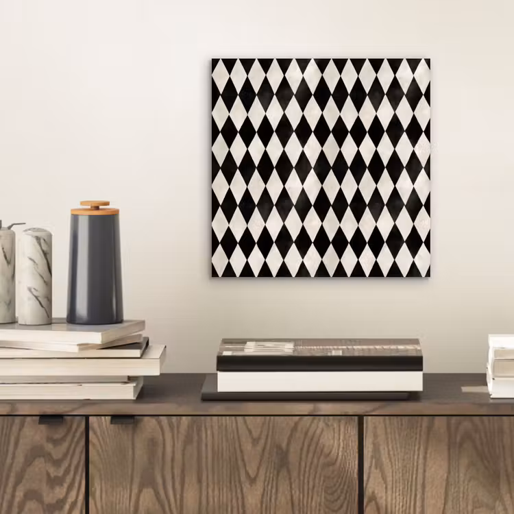 Klassiek - Patroon - Zwart aluminium wit klein 46 -sfeer1