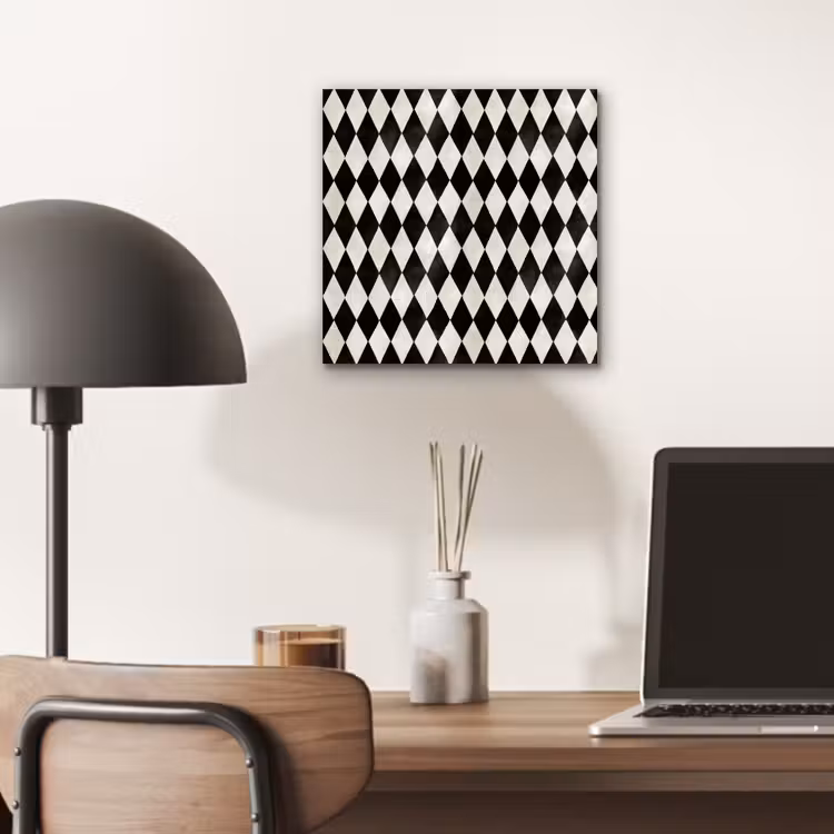 Klassiek - Patroon - Zwart aluminium wit klein 46 -sfeer5