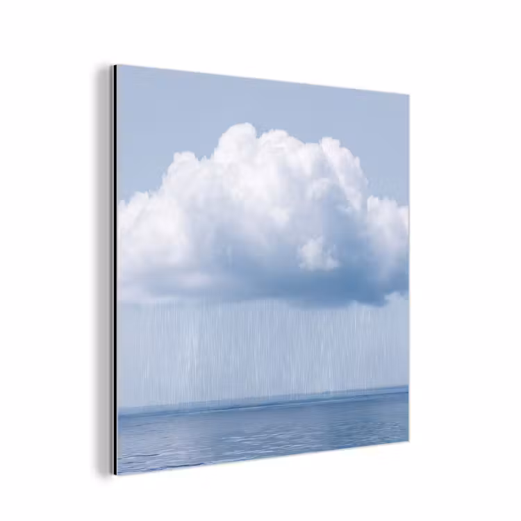 aluminium wall art - Cloud - Rain - Nature - Wolk - Regen - Natuur aluminium wit klein