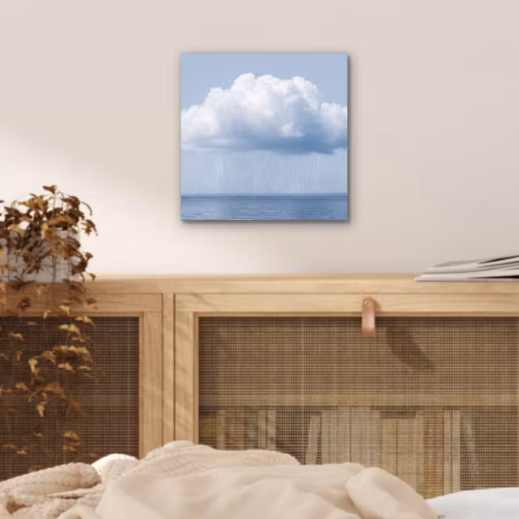 aluminium wall art - Cloud - Rain - Nature - Wolk - Regen - Natuur aluminium wit klein