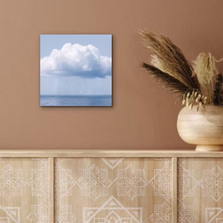 aluminium wall art - Cloud - Rain - Nature - Wolk - Regen - Natuur aluminium wit klein