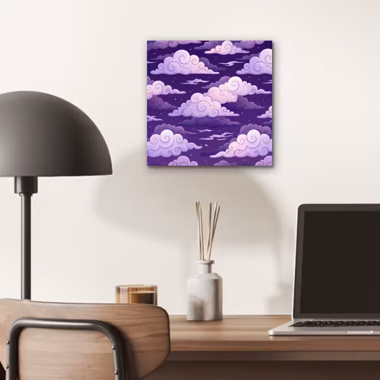 Wolken - Nacht - Natuur - Abstract - Paars aluminium wit klein -sfeer5
