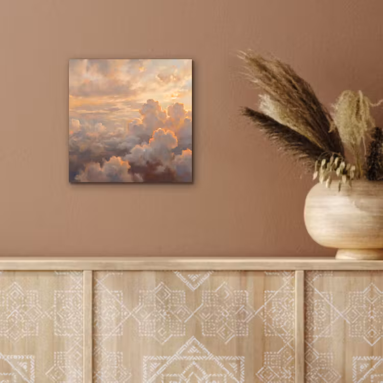 Wolken - Zonsondergang - Natuur - Abstract - Goud aluminium wit klein -sfeer4