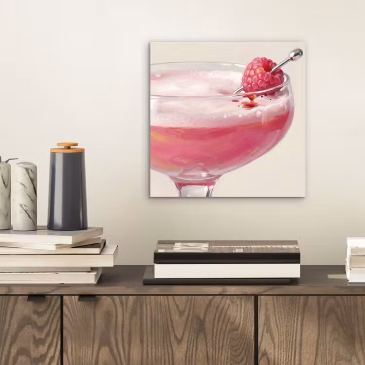 Cocktail - Framboos - Drank - Modern - Roze aluminium wit klein -sfeer1