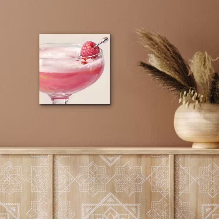 Cocktail - Framboos - Drank - Modern - Roze aluminium wit klein -sfeer4