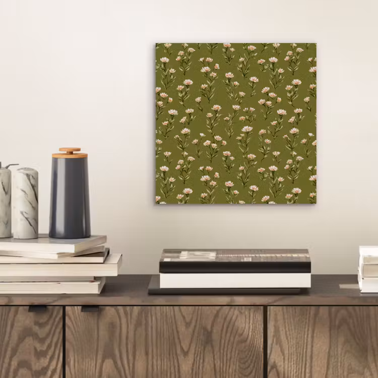 Landelijk - Bloemen - Groen aluminium wit klein 46 -sfeer1