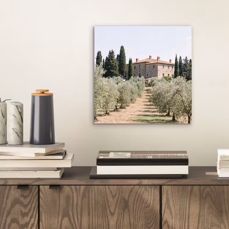 aluminium wall art - Country house - olive tree - orchard - Landhuis - olijfboom - gaard aluminium wit klein