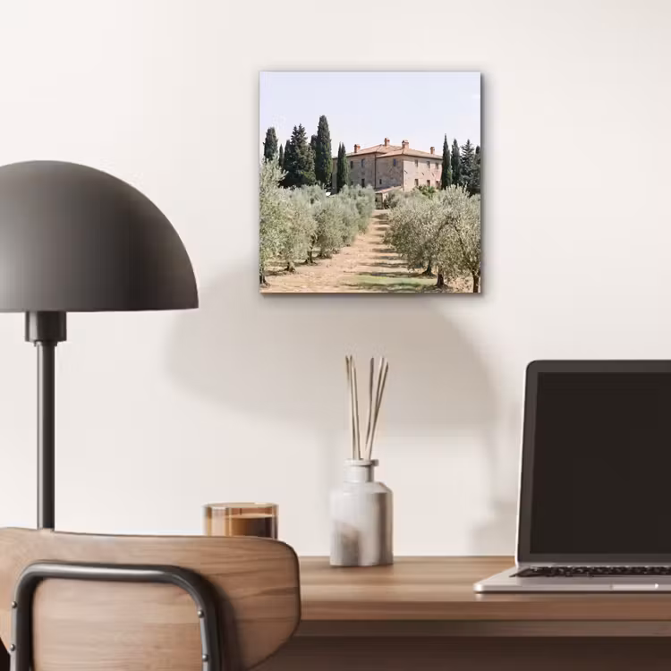aluminium wall art - Country house - olive tree - orchard - Landhuis - olijfboom - gaard aluminium wit klein