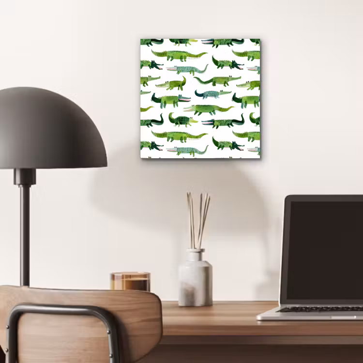 krokodillen - Speels - Groen aluminium wit klein 46 -sfeer5