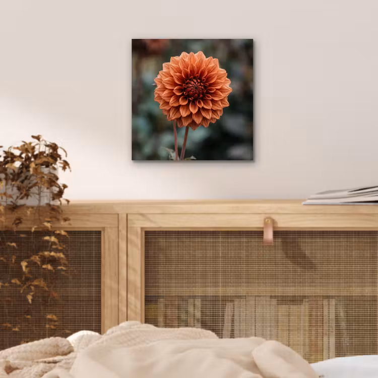 Dahlia - Bloem - Natuur - Sfeervol aluminium wit klein -sfeer3