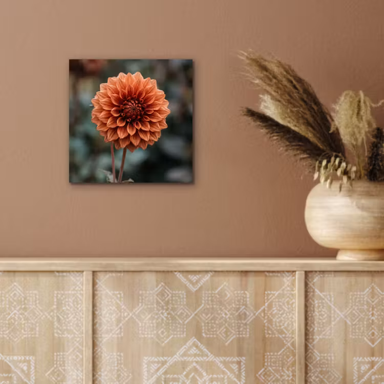 Dahlia - Bloem - Natuur - Sfeervol aluminium wit klein -sfeer4