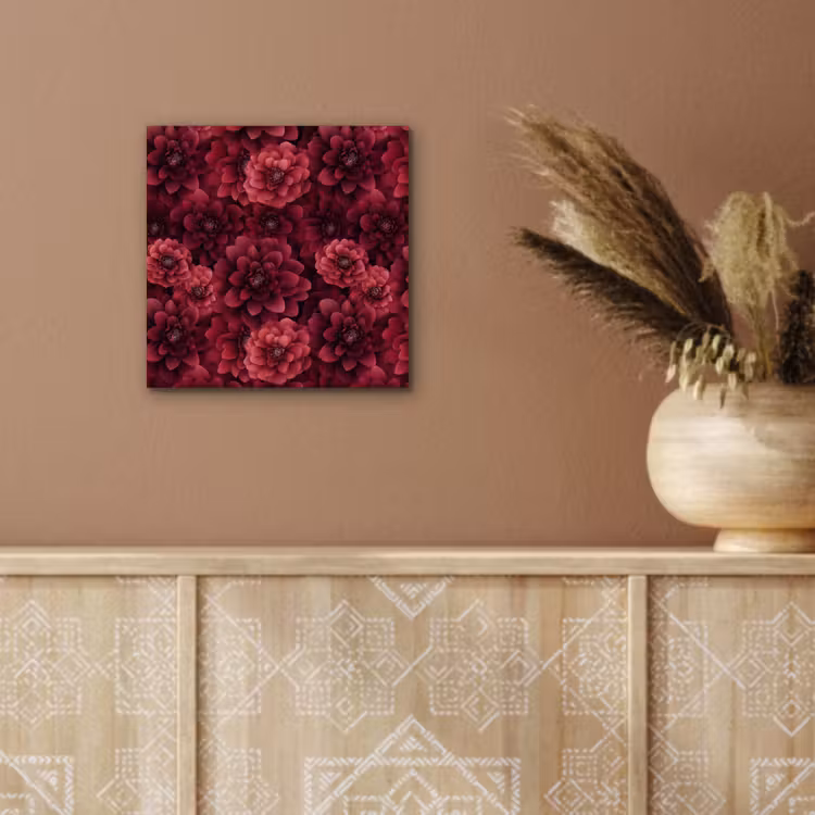 Dahlias - Bloemen - Rood aluminium wit klein 46 -sfeer4