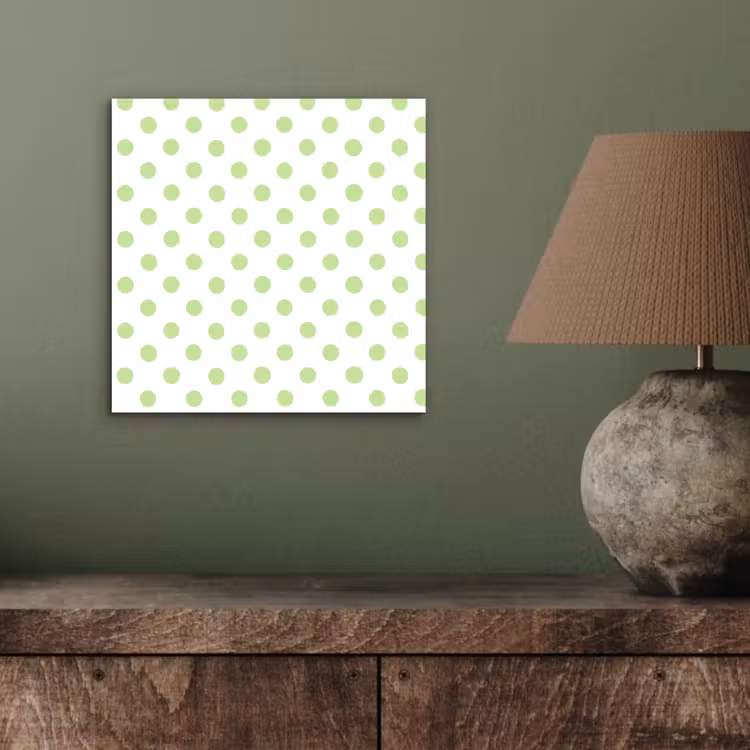 Dots - Klassiek - Groen aluminium wit klein 46 -sfeer2