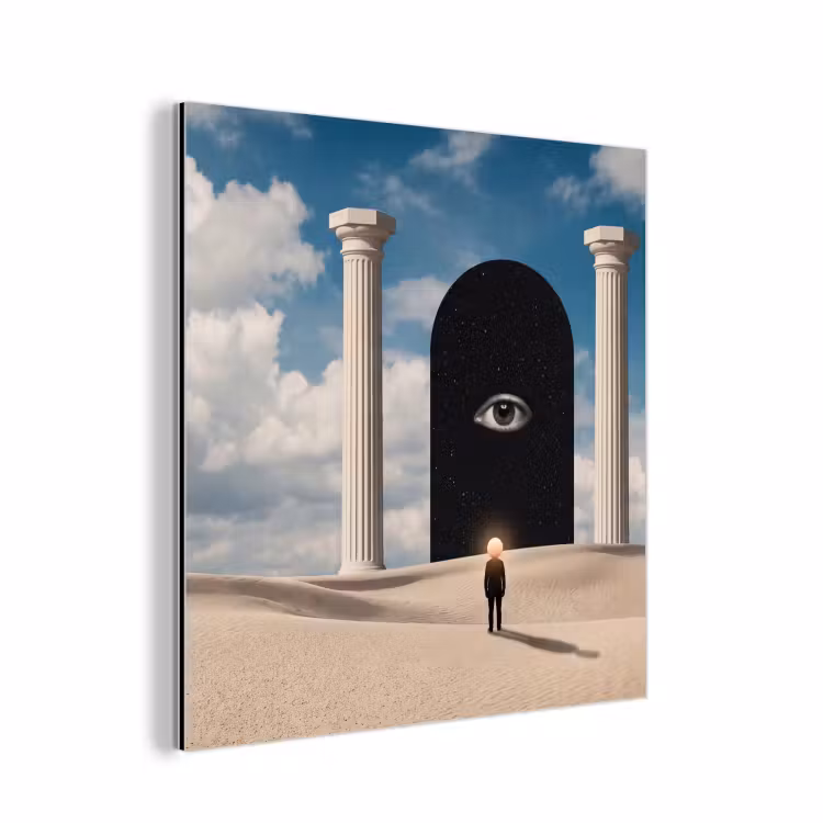 aluminium wall art - Dream - Desert - Eye - Droom - Woestijn - Oog aluminium wit klein