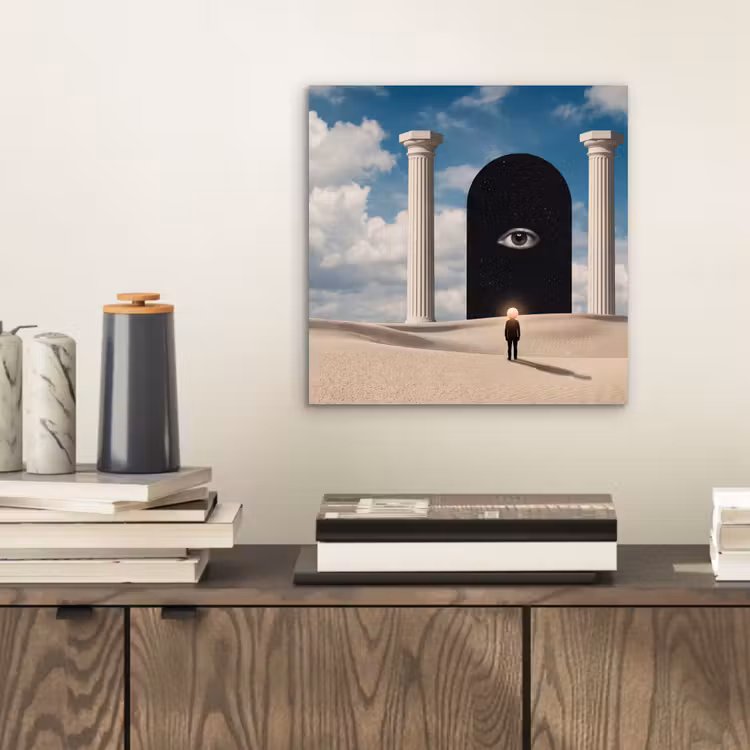 aluminium wall art - Dream - Desert - Eye - Droom - Woestijn - Oog aluminium wit klein