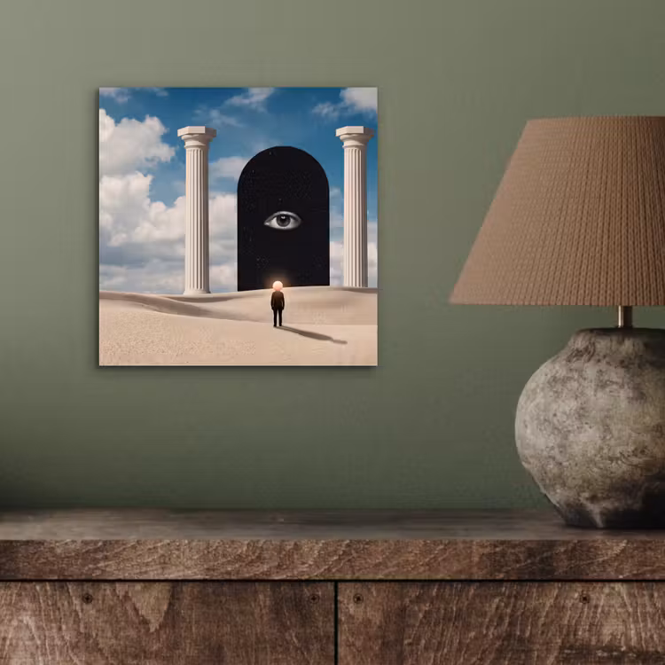 aluminium wall art - Dream - Desert - Eye - Droom - Woestijn - Oog aluminium wit klein
