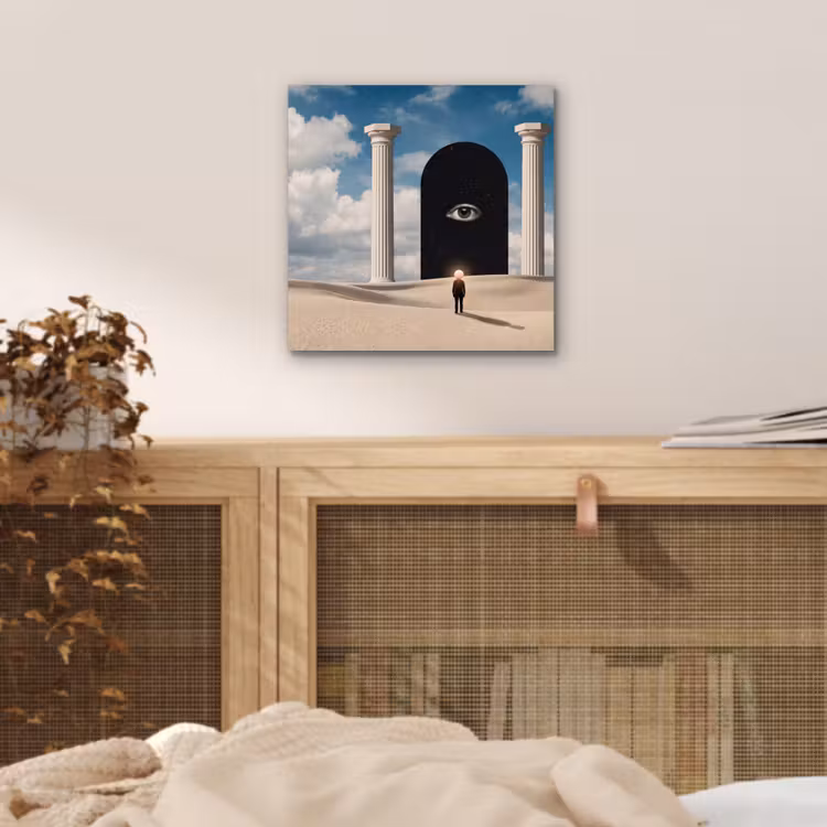 aluminium wall art - Dream - Desert - Eye - Droom - Woestijn - Oog aluminium wit klein