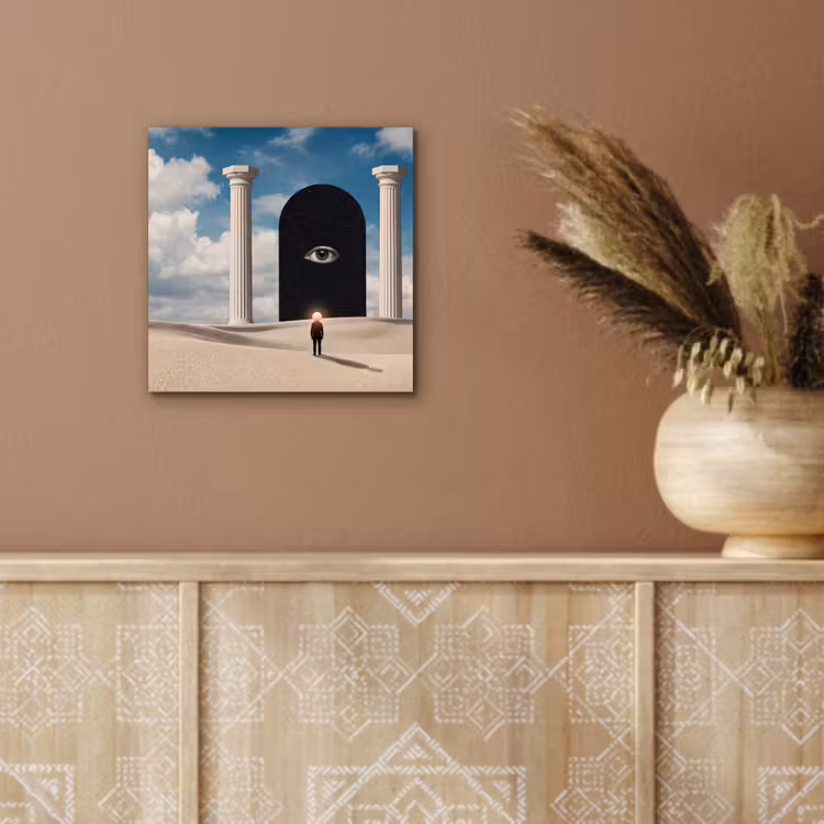 aluminium wall art - Dream - Desert - Eye - Droom - Woestijn - Oog aluminium wit klein