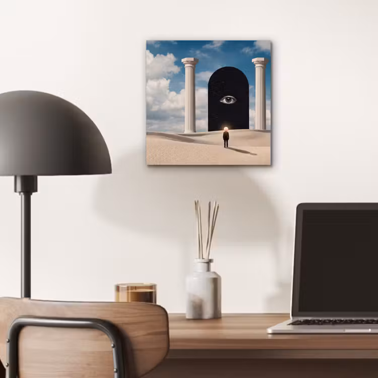aluminium wall art - Dream - Desert - Eye - Droom - Woestijn - Oog aluminium wit klein