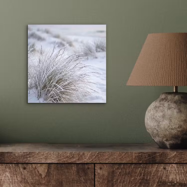 Duinen - Sneeuw - Strand - Winter - Serene aluminium wit klein -sfeer2