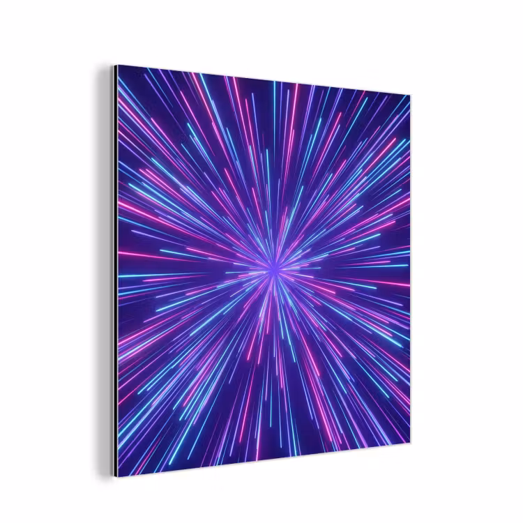 Dynamisch - Ruimte - Kleurrijk aluminium wit klein -3d