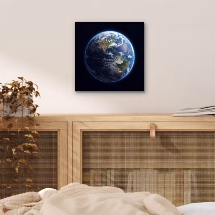 aluminium wall art - Earth - Space - Cosmos - Aarde - Ruimte - Kosmos aluminium wit klein