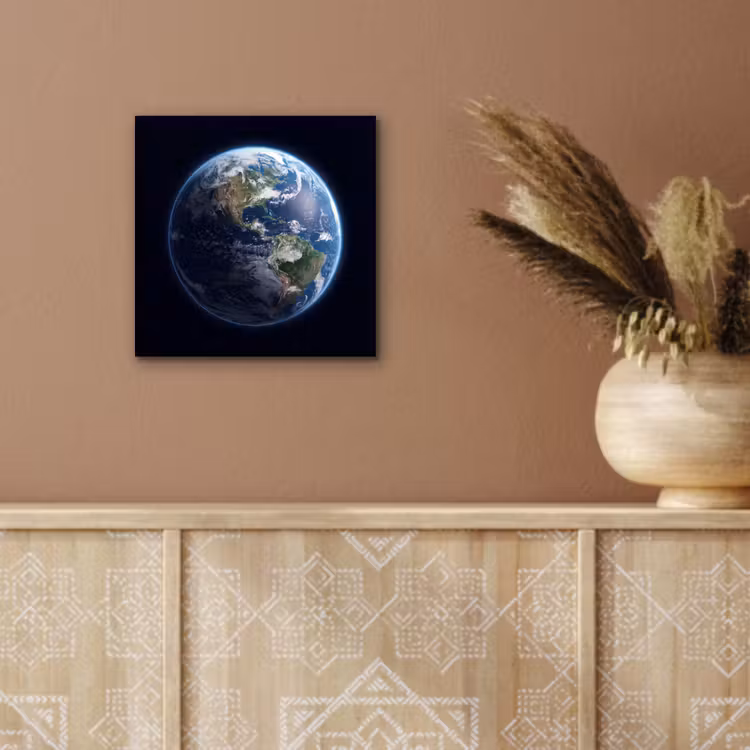 aluminium wall art - Earth - Space - Cosmos - Aarde - Ruimte - Kosmos aluminium wit klein