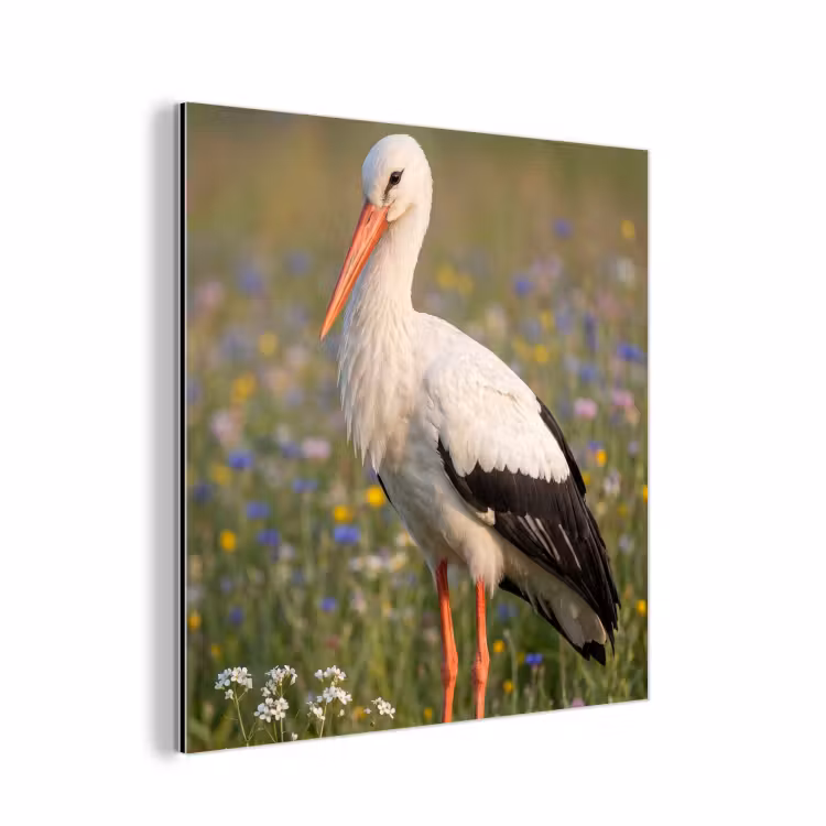Ooienvaar - Bloemen - Weide - Kleurrijk aluminium wit klein -3d