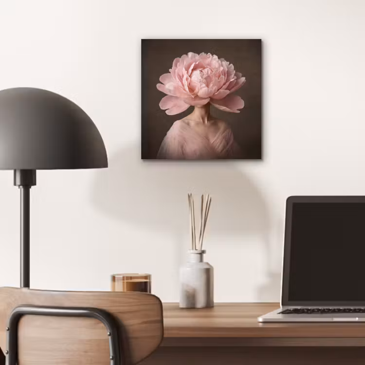 Gezicht - Roos - Roze aluminium wit klein -sfeer5