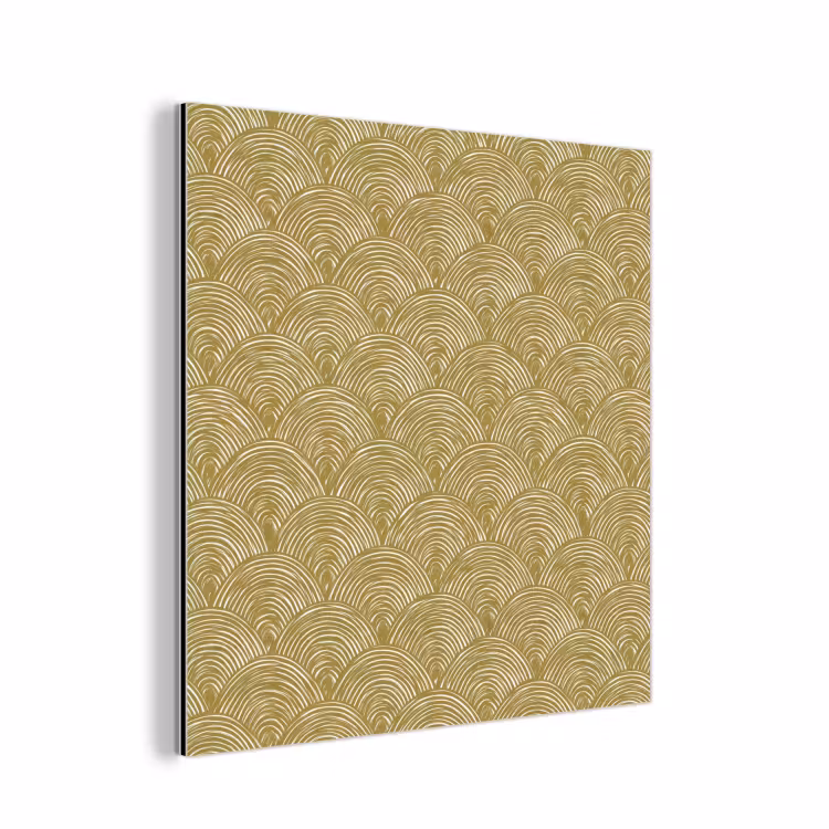 Waaier - Geometrisch - Groen aluminium wit klein 46 -3d